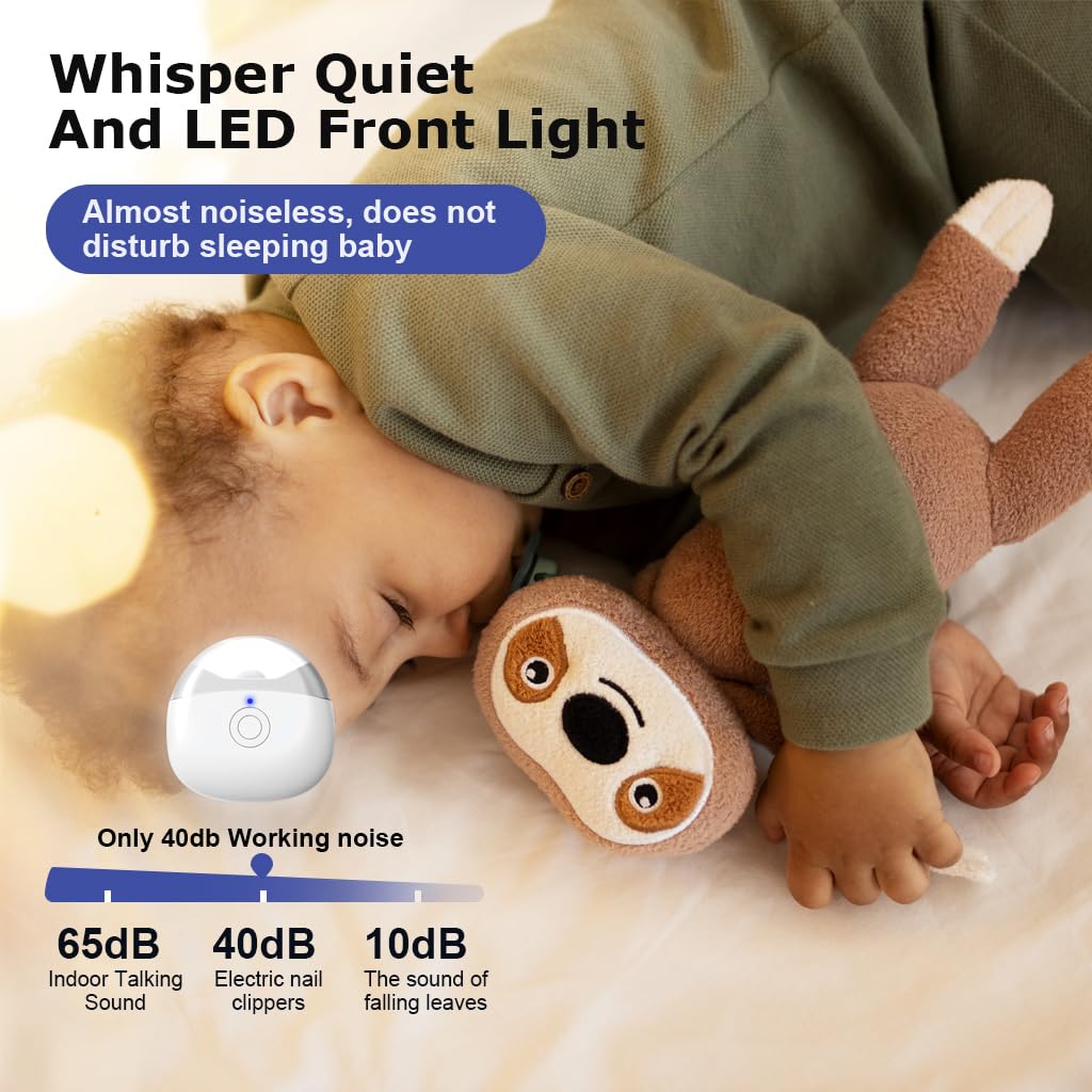 Maycreate utomatic Electric Nail Clipper with LED Light & 2 Speeds with Nail Scraps Storage, USB Rechargeable Safety Fingernail Trimmer for Newborn, Infant, Baby, Toddler, Kids Maycreate utomatic Electric Nail Clipper with LED Light & 2 Speeds with Nail Scraps Storage, USB Rechargeable Safety Fingernail Trimmer for Newborn, Infant, Baby, Toddler, Kids